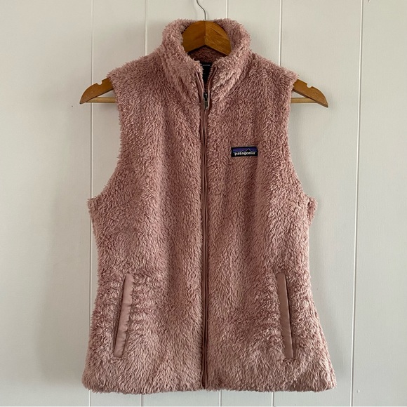 Patagonia Jackets & Blazers - New Patagonia Los Gatos Dusty Rose Pink Fuzzy Vest Teddy Furry Pastel Zipper